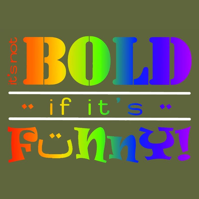 Lebendiger Regenbogen Lustiges Mutiges Textdesign