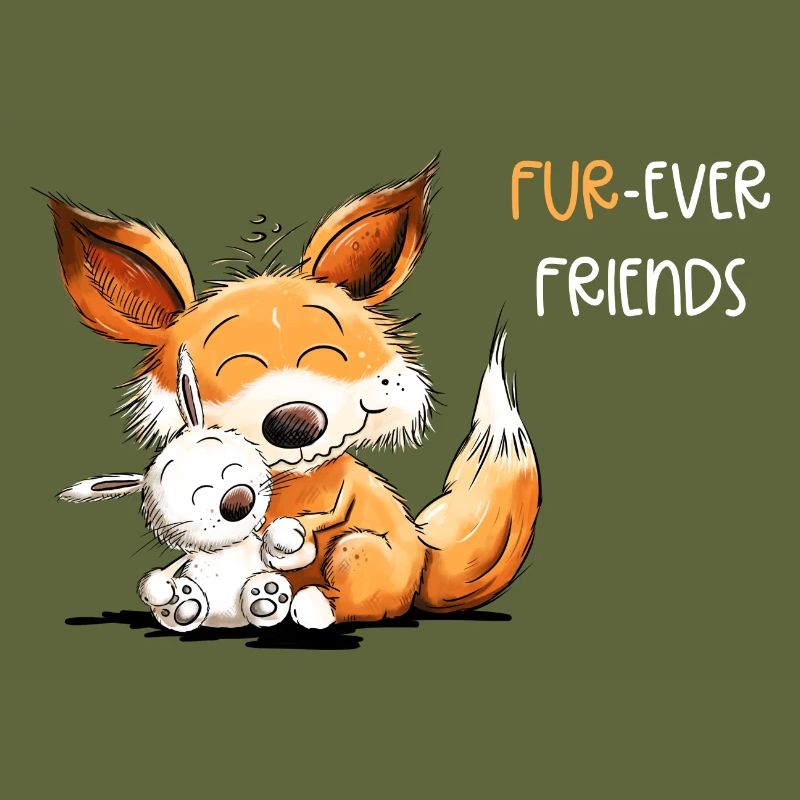 Fuchs Mit Hase Freundschaft Spruch