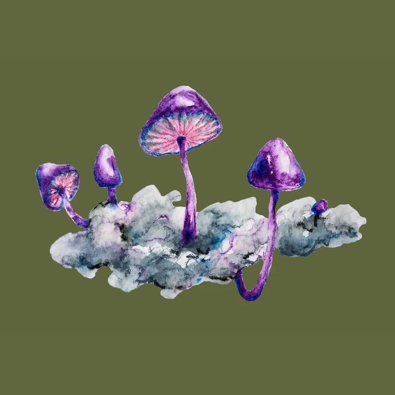 Purple mushroom cloud