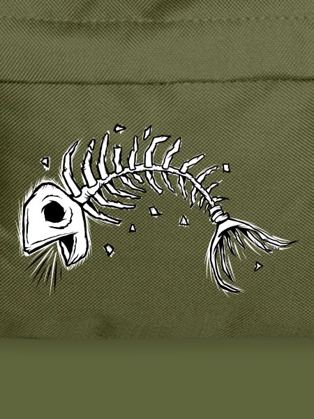 Skelettfisch-Grafikzeichnung