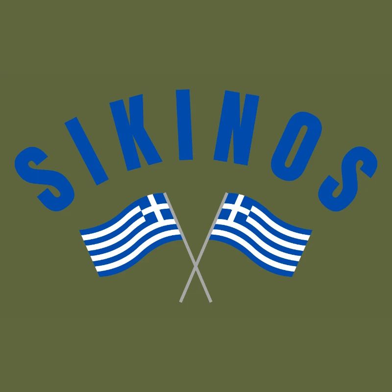 Drapeaux grecs de Sikinos