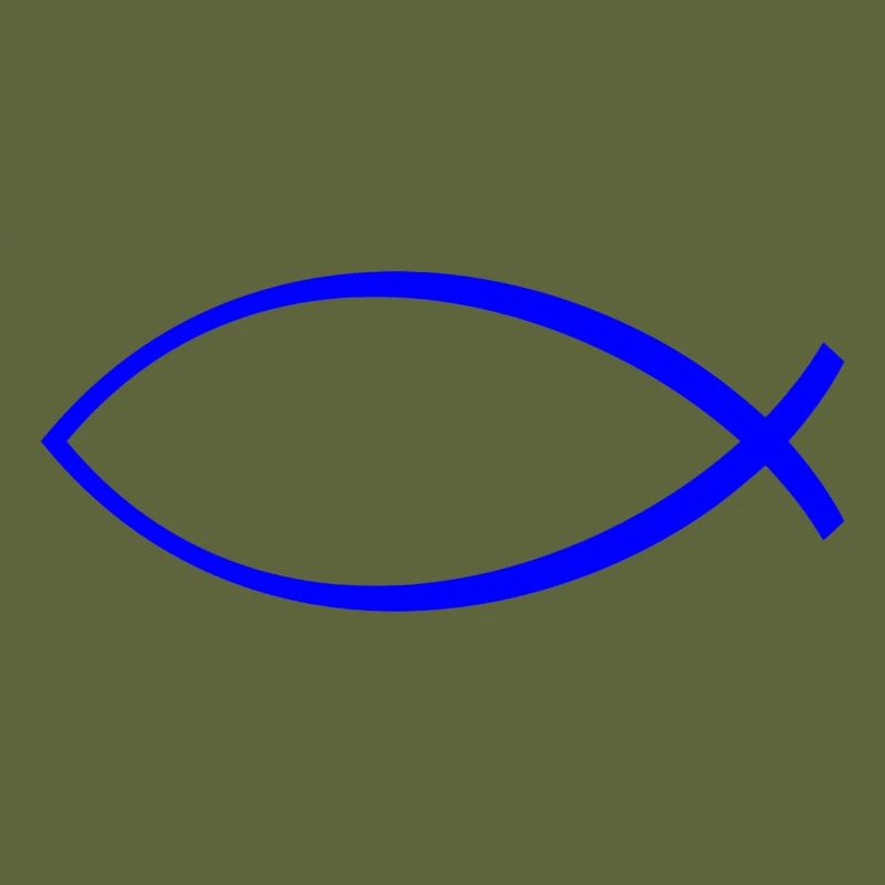Ichtus fish dark blue