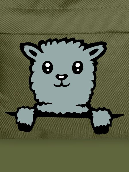 Cute llama fluffy alpaca peeking out