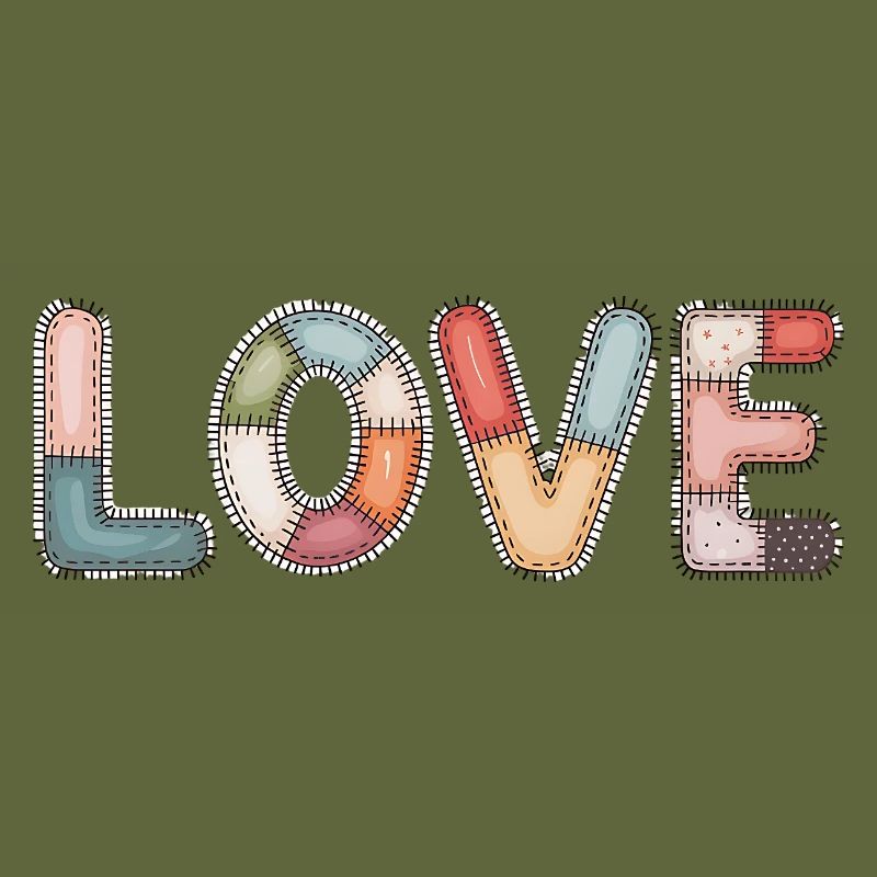 Love Patchwork Sewing Handmade Design