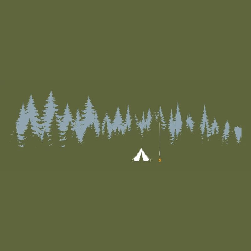 Serene Forest Silhouette Illustration