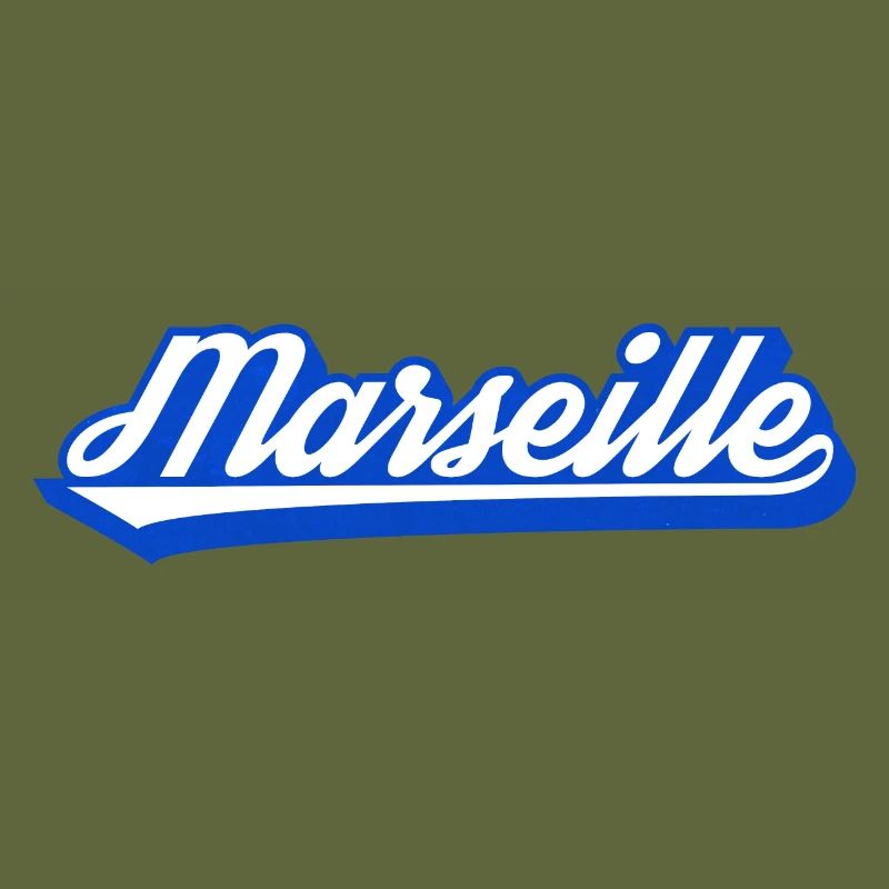 Marseille Retro Blue Script