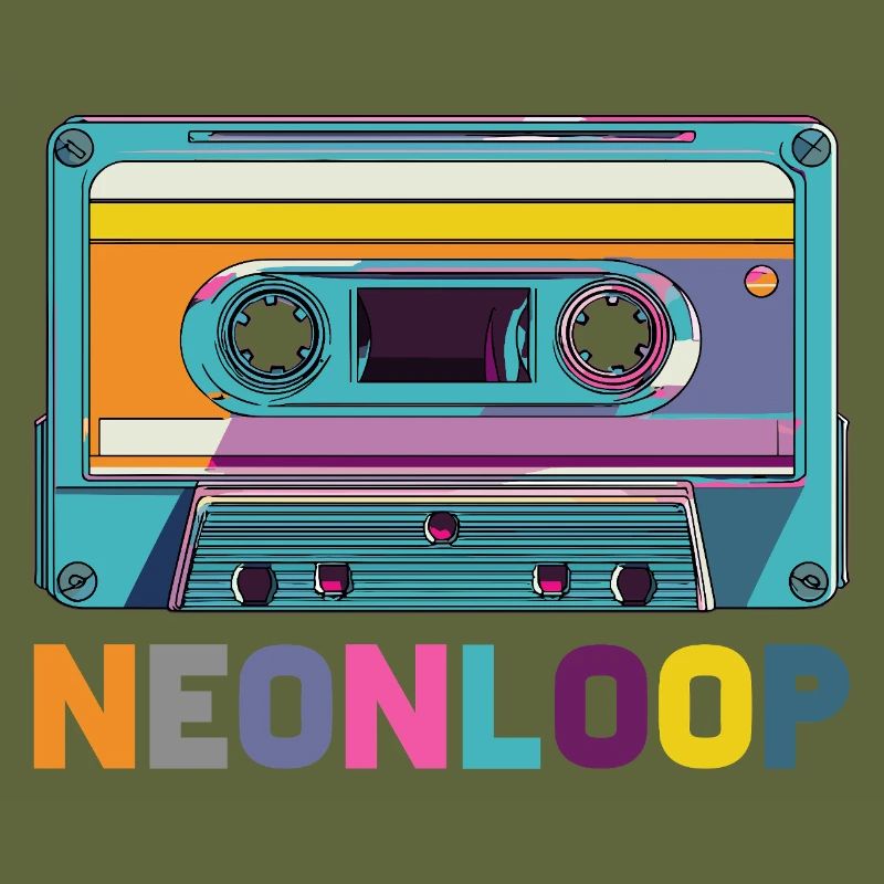 Neon Loop Cassette Design