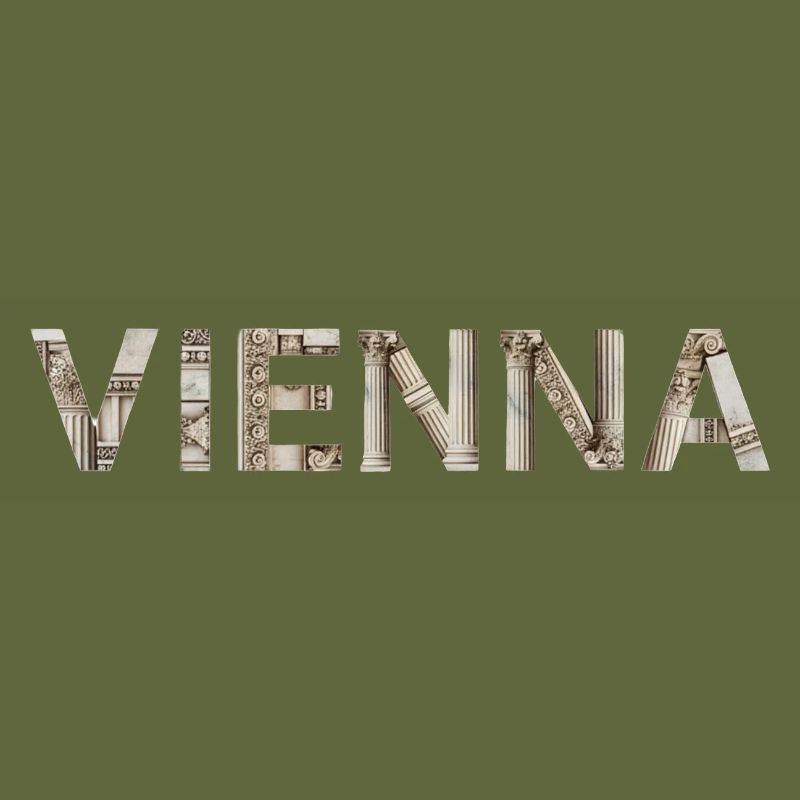 Vienna Typography with classical architecture