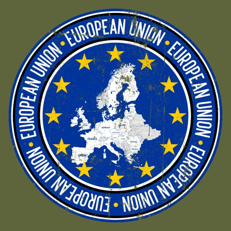EU Map Circle Stars Emblem