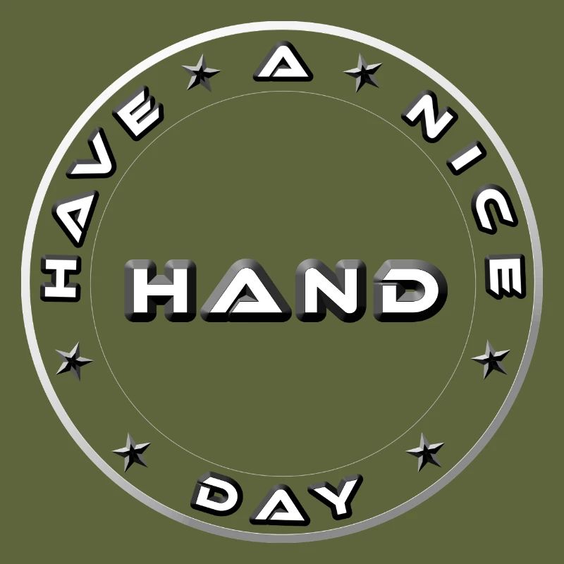 Have a Nice Day Metallic Hand Emblem