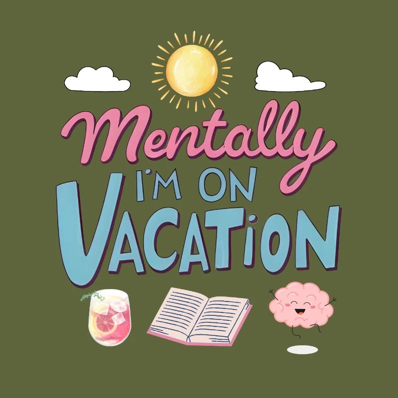 Mentally Somewhere Else Retro Design