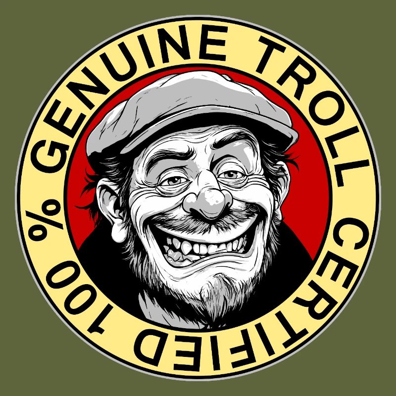 Echtes Troll-zertifiziertes Abzeichen