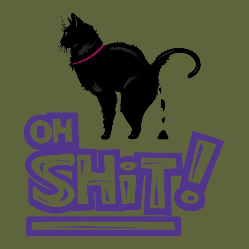 Kat Oh Shit Graffiti Exclamation
