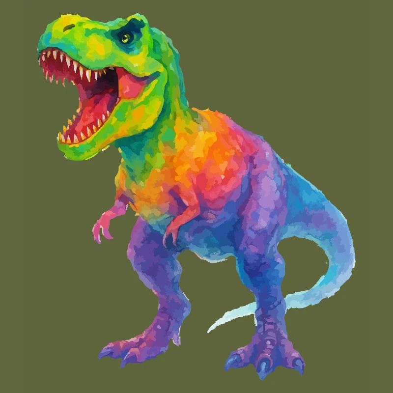 Colorful Gradient Dinosaur