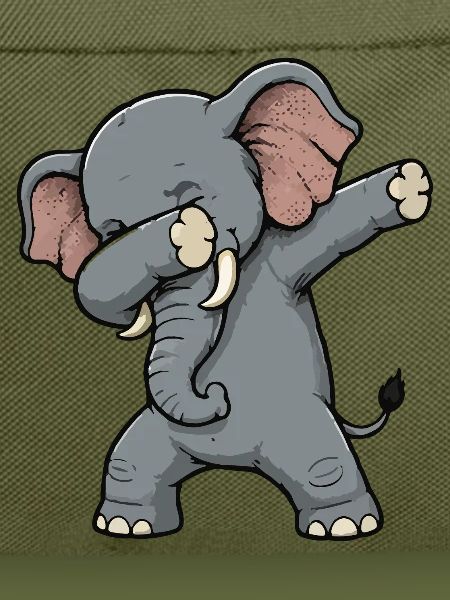 Dab-Elefant Cartoon