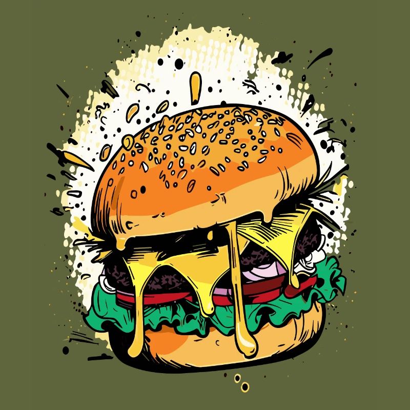 Cheeseburger Comic Burger