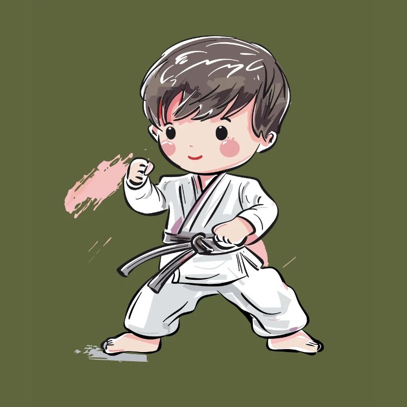 Karate Boy Comic Style