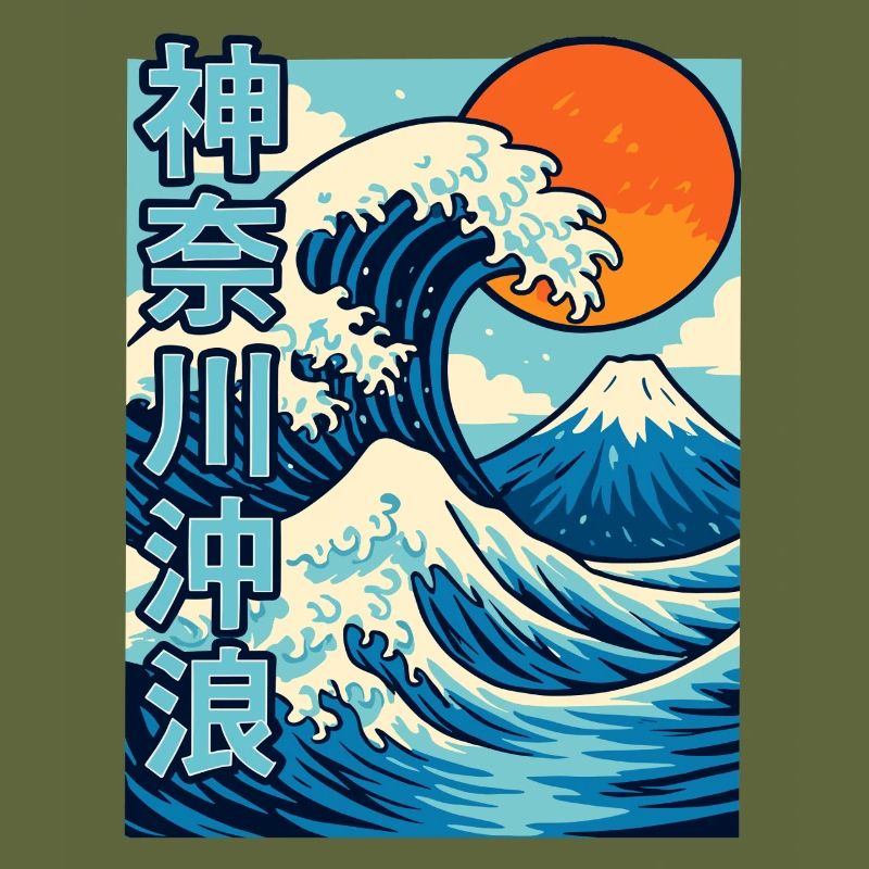 Big Wave Kanagawa Comic Style
