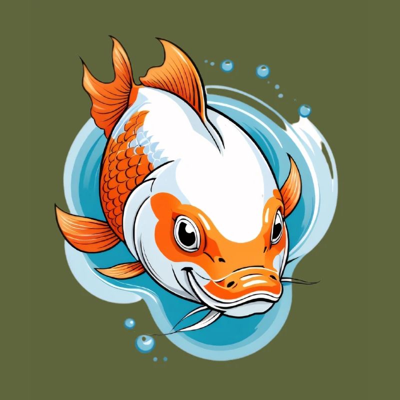 Koi Karpfen Farbexplosion Illustration