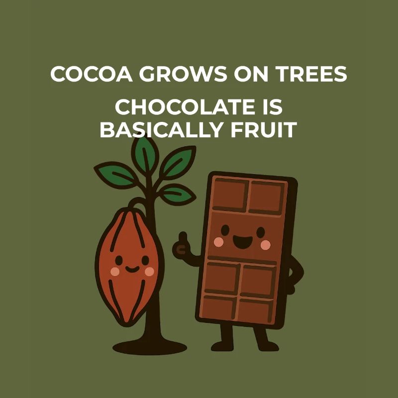 Chocolate is Fruit – Funny Cocoa Saying