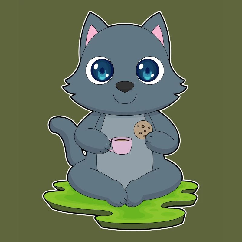 Cat Coffee Cookie