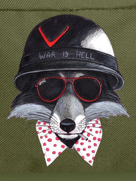 Rebellenfuchs: Helm, rote Brille