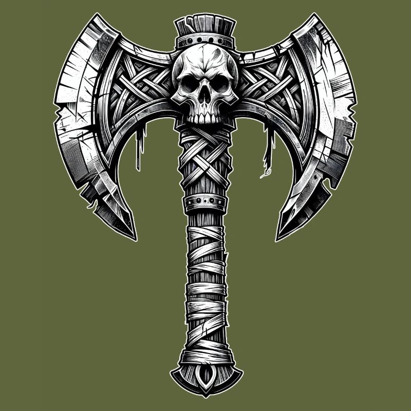 Axe throwing axe skull design