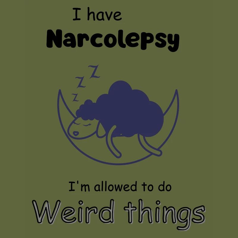 Sleeping sheep in the moonlight with narcolepsy