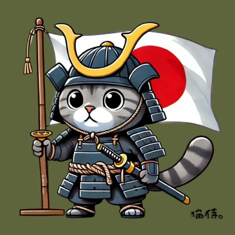 Neko Samurai - 猫侍。 - Japanese Samurai Cat