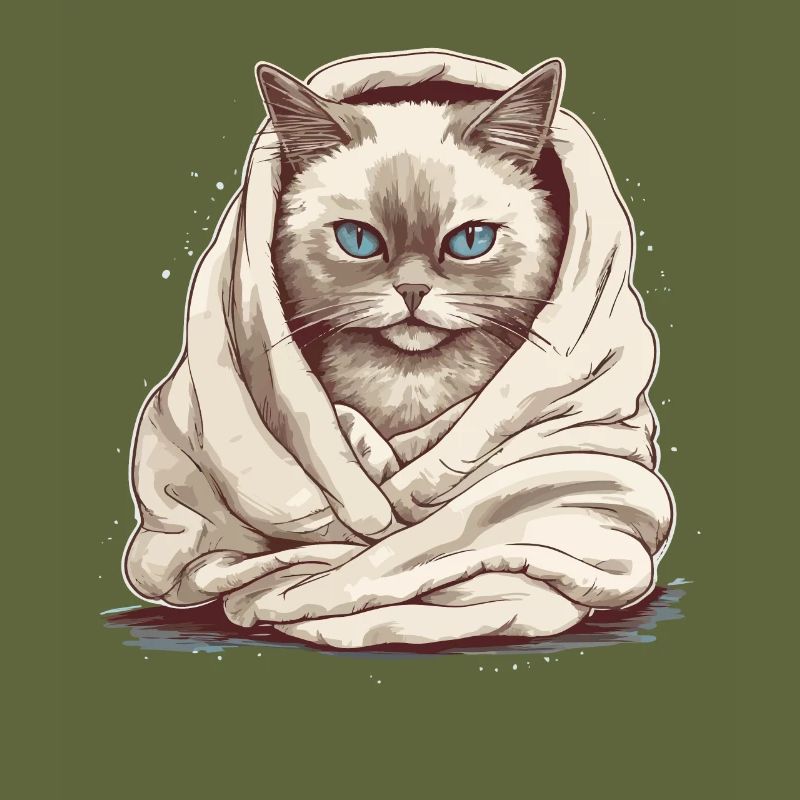 Cat in a blanket