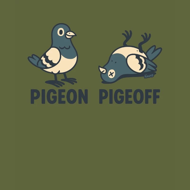 Standing and lying pigeon ON and OFF