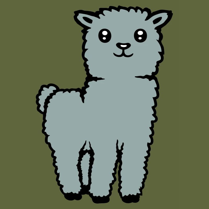 Cute Alpaca Llama Animal Soft Fluffy Comic