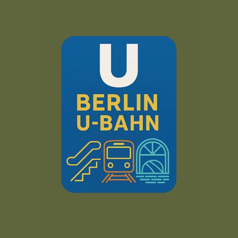 Berlin U-Bahn Neon Line Art