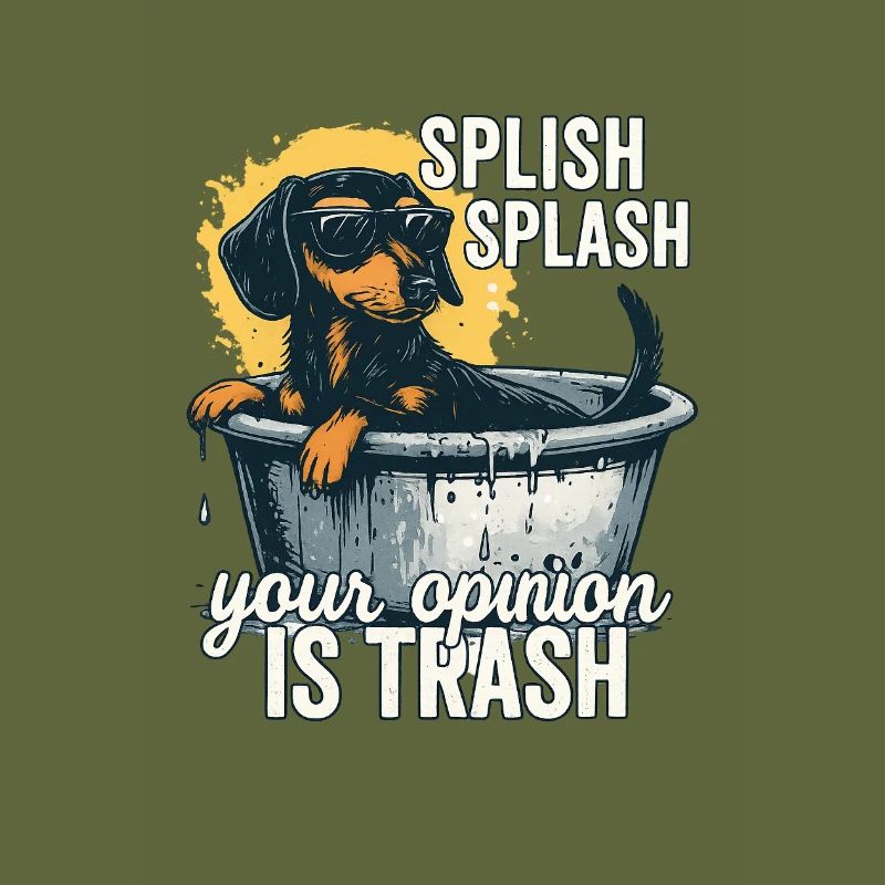 Splish Splash Meinung ist Müll Dackel