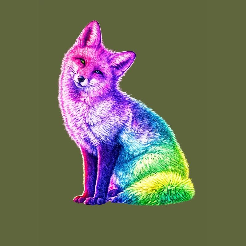 Regenbogenfuchs Farbkunst