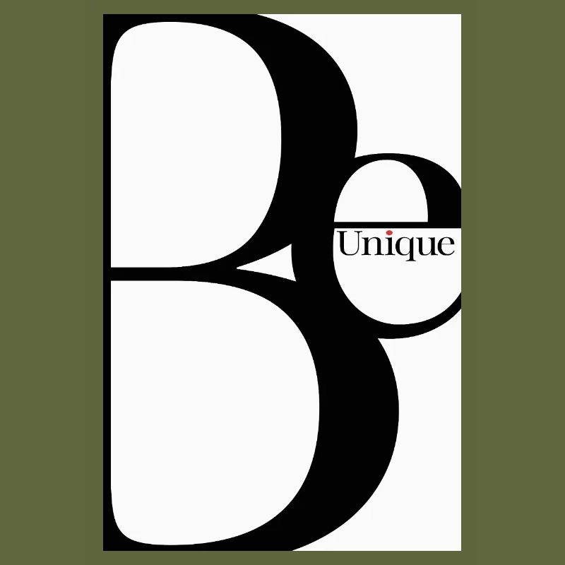 Soyez unique – Conception typographique minimaliste