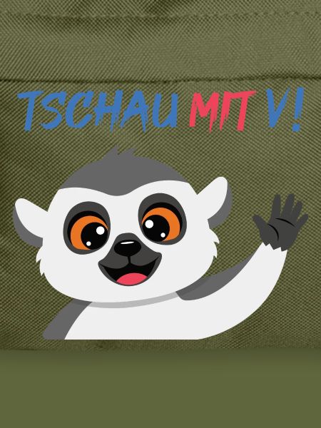 Äffchen verabschiedet sich: Tschau Mit V