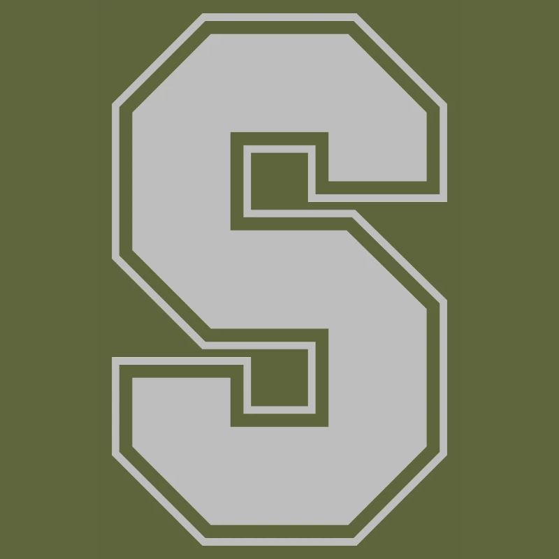Monogramme Maison du Collège Gris Vert Initiale S