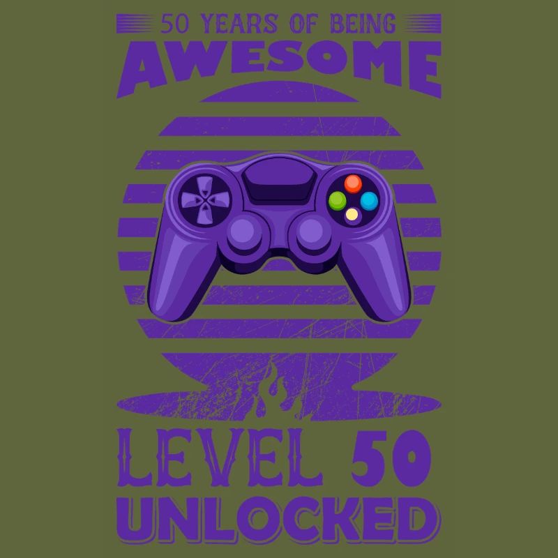Retro Gaming Controller Motif