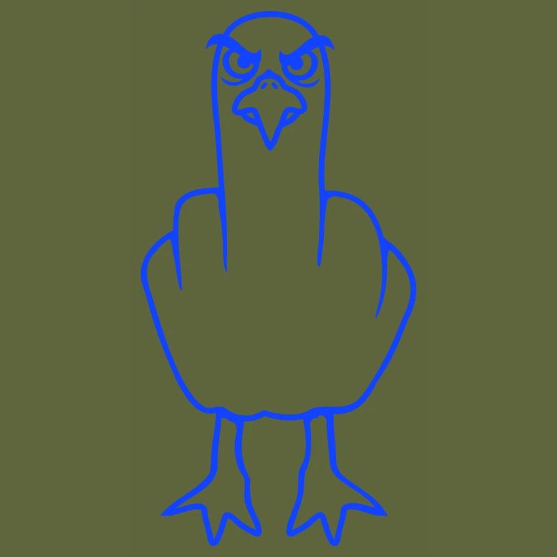 Möwe Mittelfinger Beleidigung Stinkefinger frech