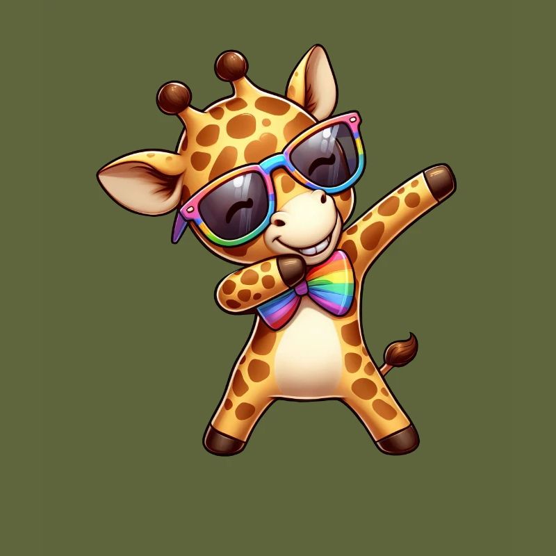 Coole Regenbogen Giraffe dabbing LGBT