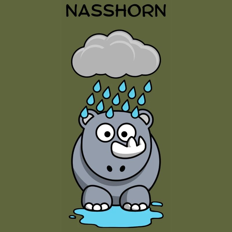 Rain Hippo Under Clouds