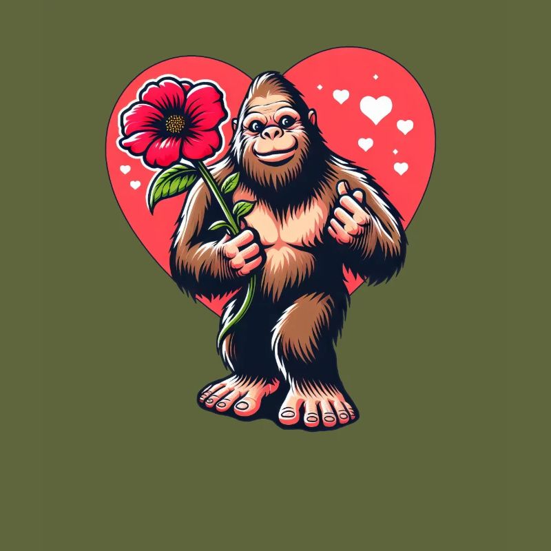 Bigfoot with Flower - Spring Love