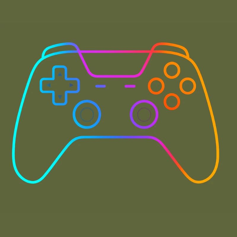 Neon Gamepad – Buntes Controller Motiv