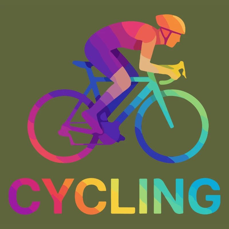 Lebendiges Regenbogen-Radfahrerdesign
