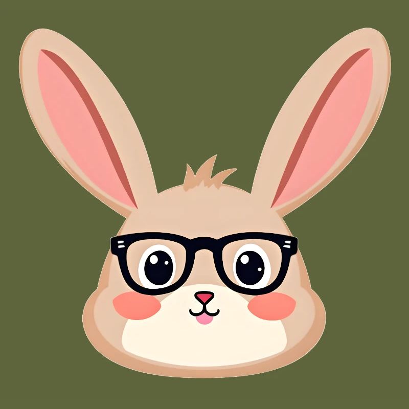 Rabbit with glasses