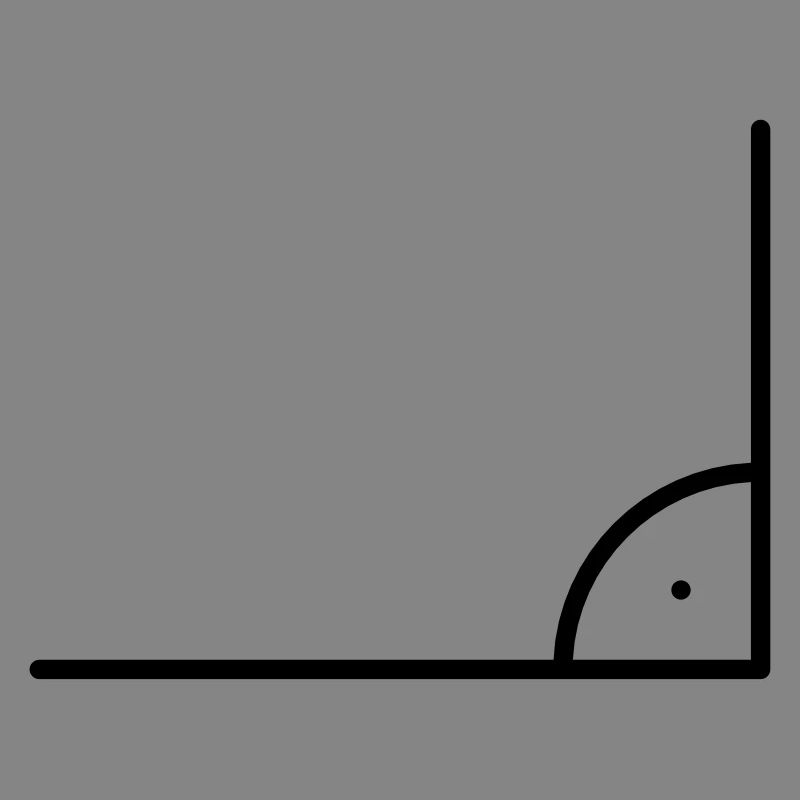 Mathematics icon - right angle