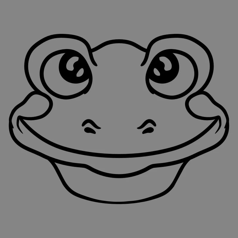 face head frog sitting cute cute small c