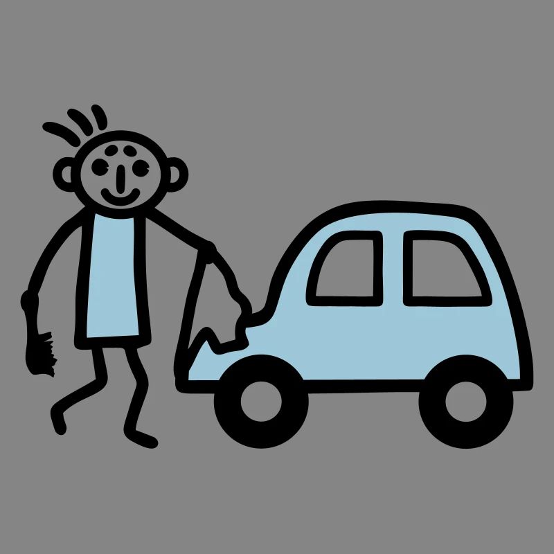 Strichmännchen Autowäsche - V2