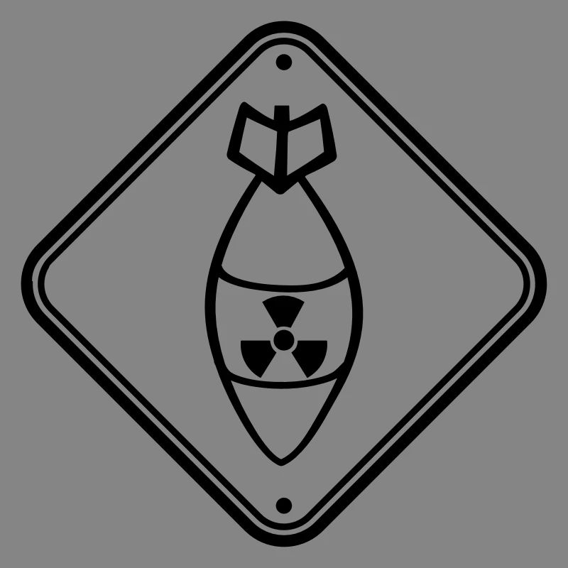 shield danger caution warning caution atomic bomb r